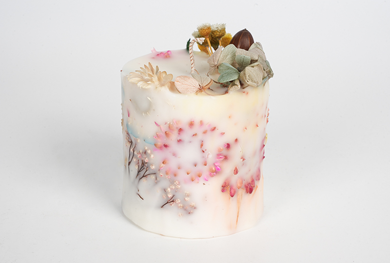 Bougie artisanale de la série de fleurs Ethereal Botanical Bloom
