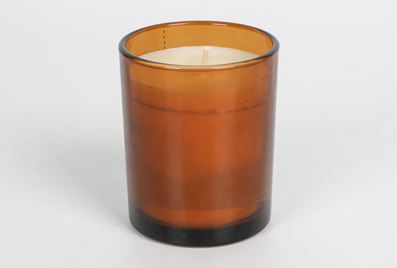 Bougie parfumée en verre avec couvercle et aromathérapie