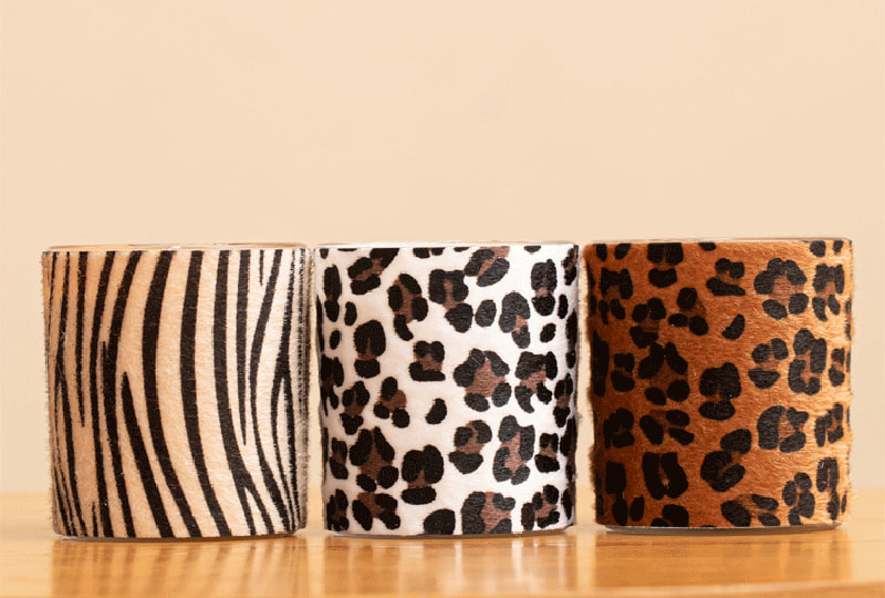 Bougie d'art décoratif à motif sauvage