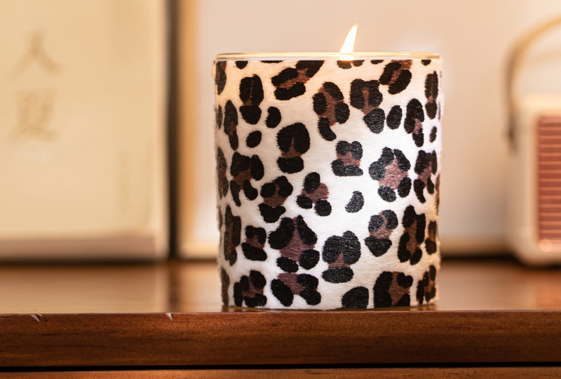 Bougie d'art décoratif à motif sauvage