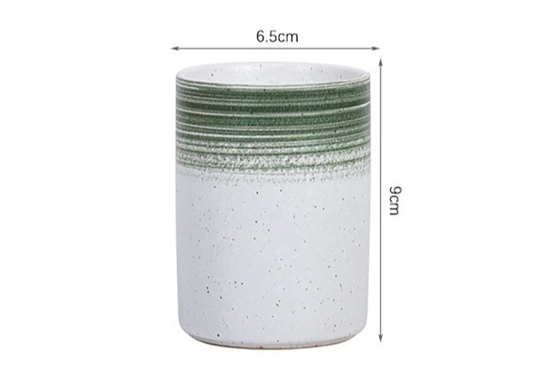 Bougie en pot en céramique texturée à glaçure dégradée