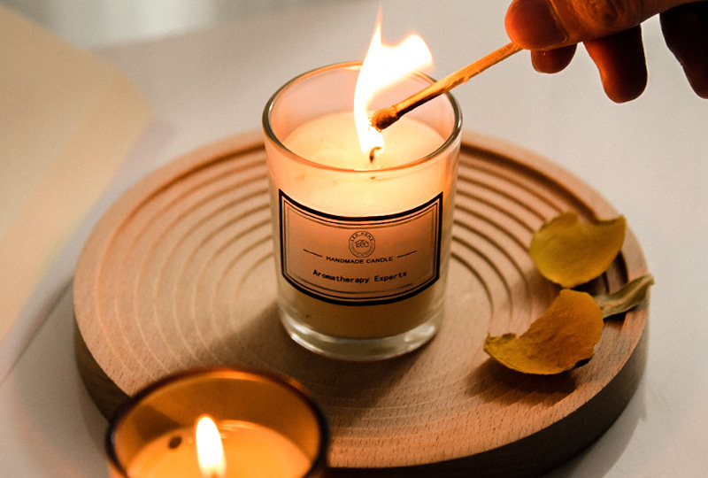 Bougie en verre votive parfumée colorée