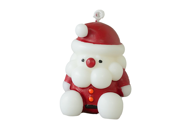 Bougie faite à la main de la série Festival du Père Noël de Noël