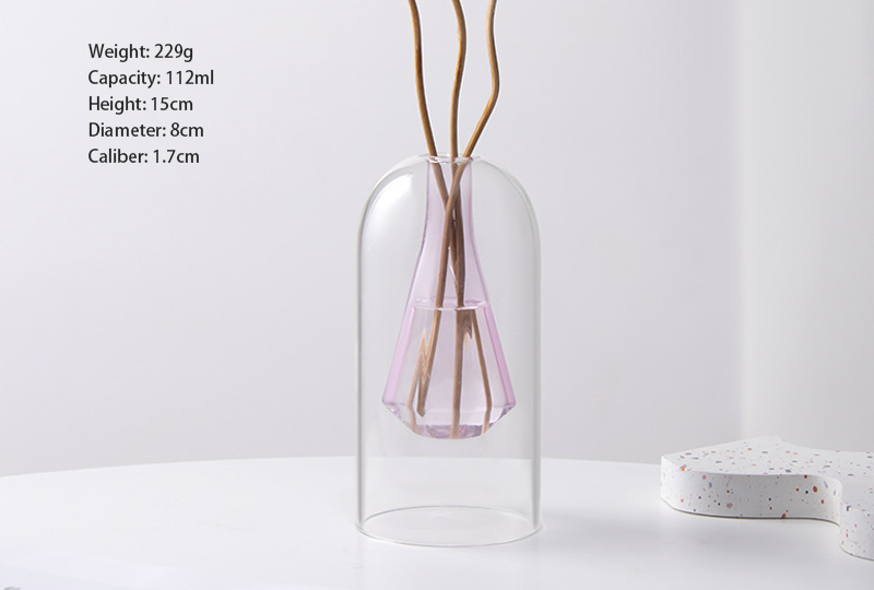 Bouteille de diffuseur d'aromathérapie en verre décoratif