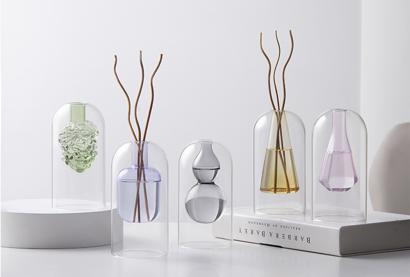 Bouteille de diffuseur d'aromathérapie en verre décoratif