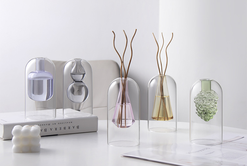 Bouteille de diffuseur d'aromathérapie en verre décoratif