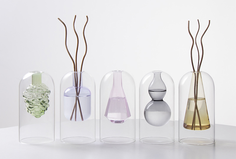 Bouteille de diffuseur d'aromathérapie en verre décoratif