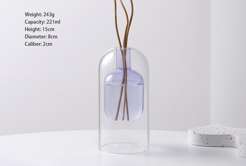 Bouteille de diffuseur d'aromathérapie en verre décoratif