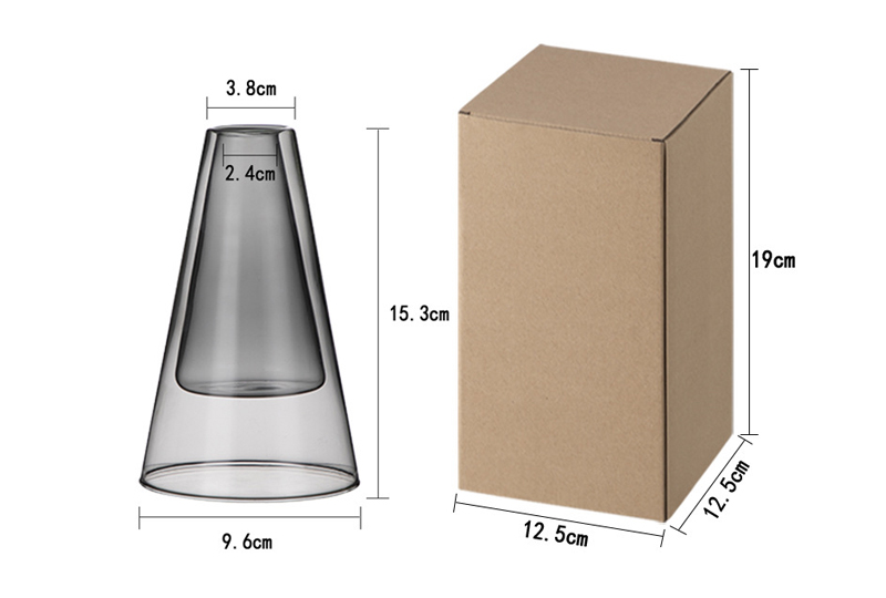 Bouteille de diffuseur en verre à chambre intérieure flottante