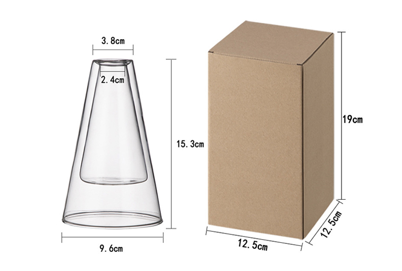 Bouteille de diffuseur en verre à chambre intérieure flottante