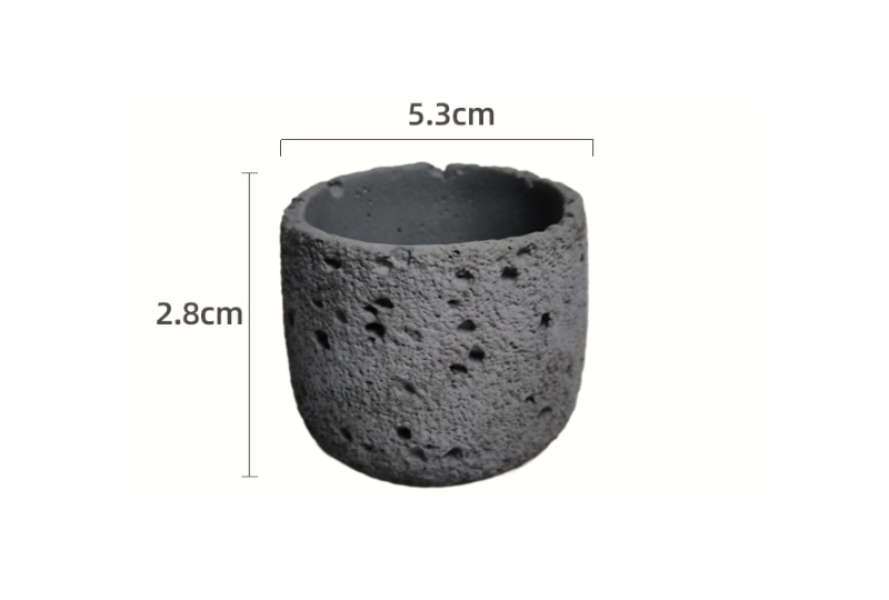 Mini bougeoir en pot en céramique émaillée