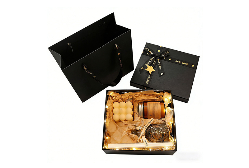 Coffret cadeau de la collection de bougies d'aromathérapie et de diffuseur de roseaux