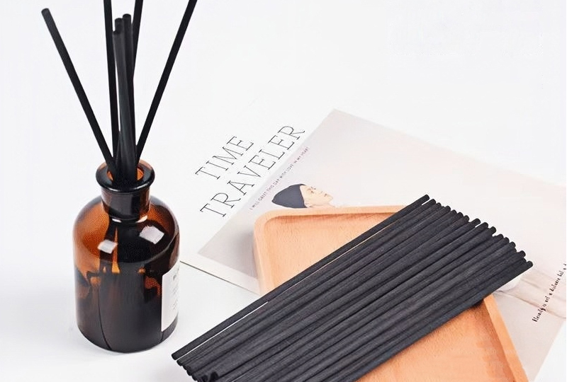 Bâtons de diffuseur de roseaux en fibre noire pour aromathérapie