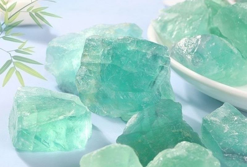 Brûleur d'encens en cristal de fluorite verte naturelle