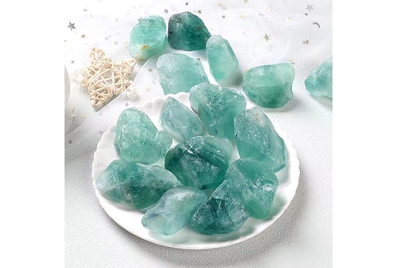 Brûleur d'encens en cristal de fluorite verte naturelle