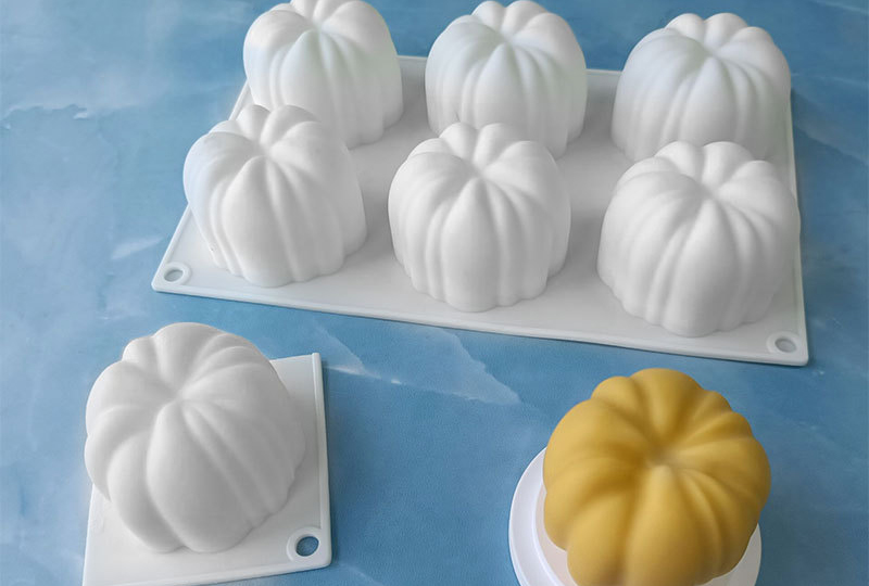 Moule à bougie en silicone citrouille à 6 cavités