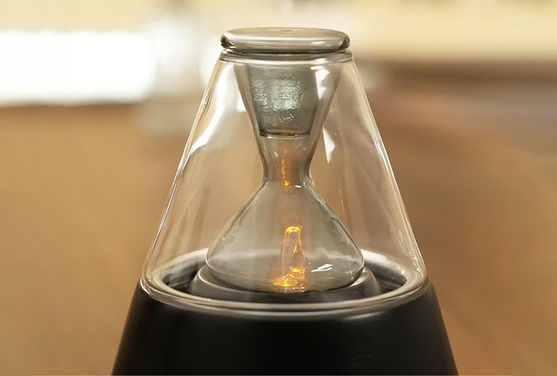 Humidificateur de diffuseurs ultrasoniques en verre à effet de flamme