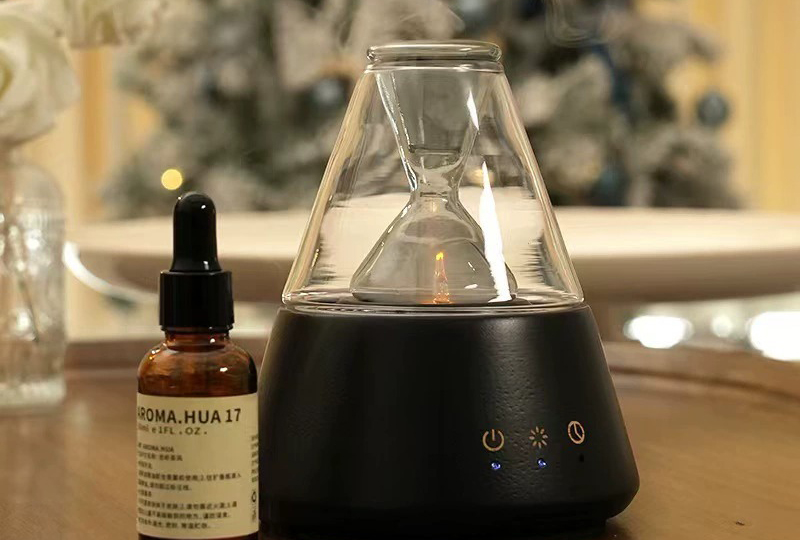 Humidificateur de diffuseurs ultrasoniques en verre à effet de flamme
