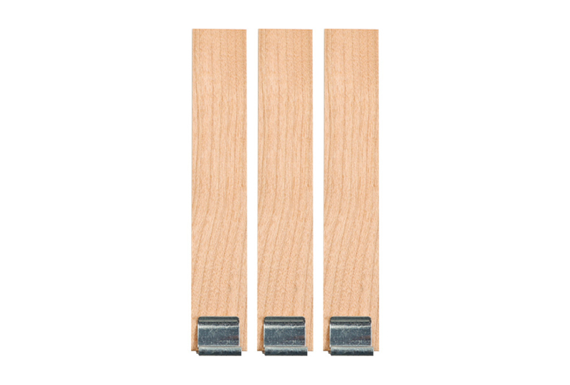 Mèche de bougie en bois avec base en métal