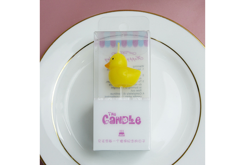 Bougie faite à la main de série animale mignonne de canard jaune