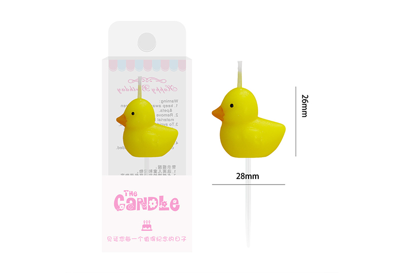 Bougie faite à la main de série animale mignonne de canard jaune