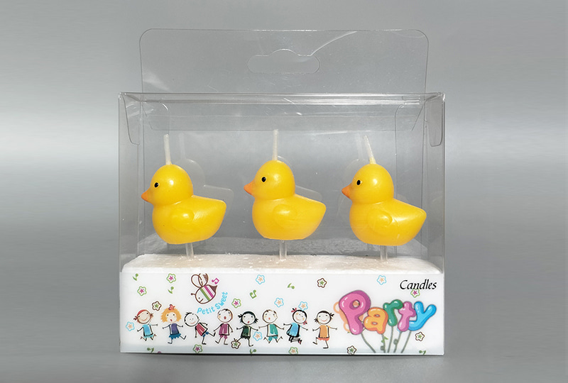 Bougie faite à la main de série animale mignonne de canard jaune