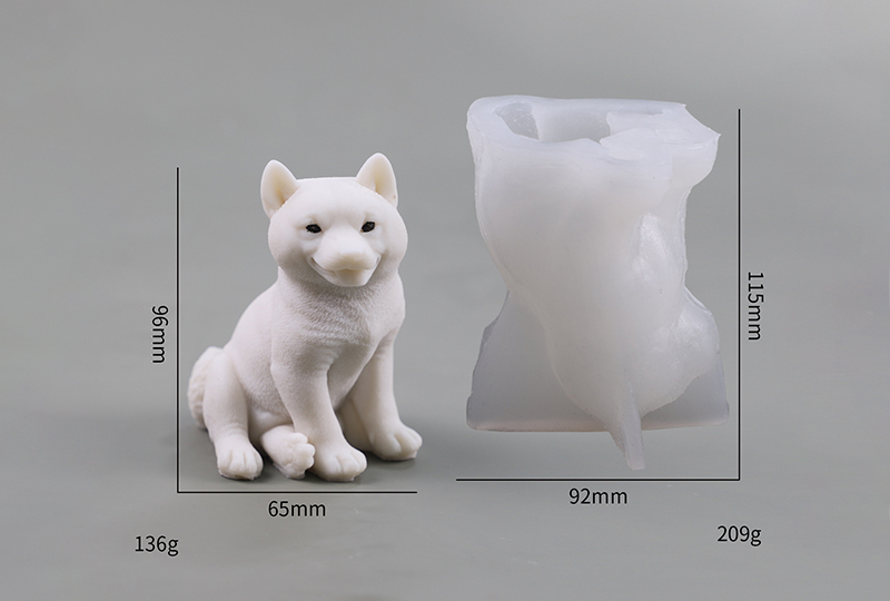 Collection de moules à bougies en silicone de race de chien hyperréaliste
