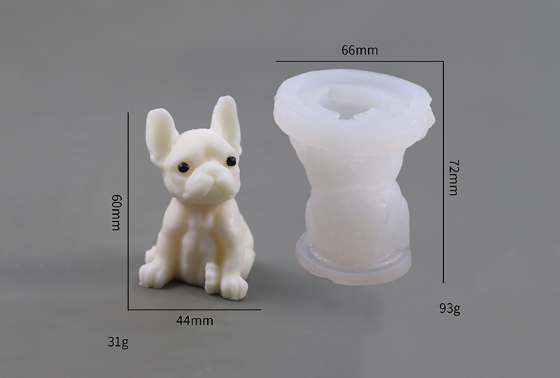 Collection de moules à bougies en silicone de race de chien hyperréaliste