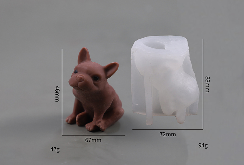 Collection de moules à bougies en silicone de race de chien hyperréaliste