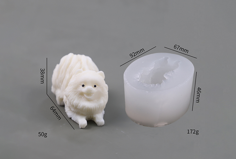Collection de moules à bougies en silicone de race de chien hyperréaliste