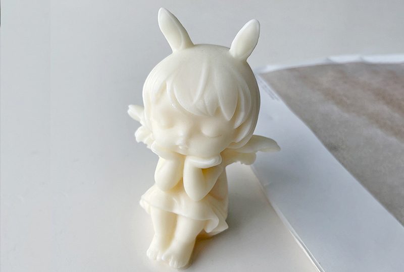 Moule à bougie en silicone en forme d'ange et d'oreille de lapin