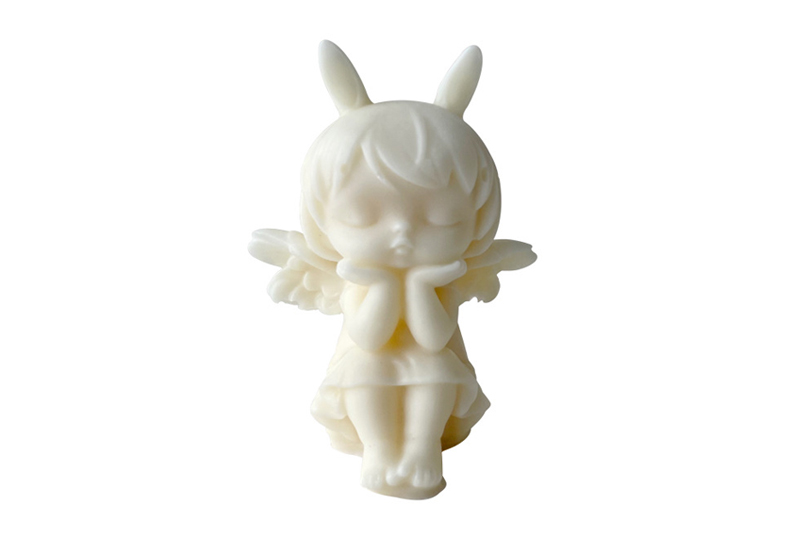 Moule à bougie en silicone en forme d'ange et d'oreille de lapin