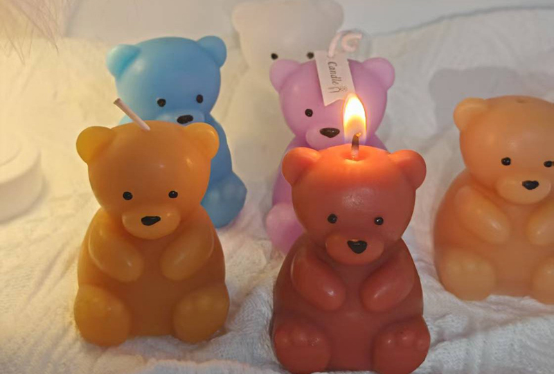 Bougie faite à la main série animaux Teddy Bear Jelly-Tone