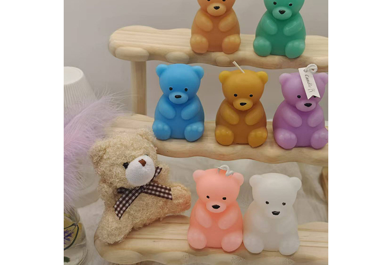 Bougie faite à la main série animaux Teddy Bear Jelly-Tone