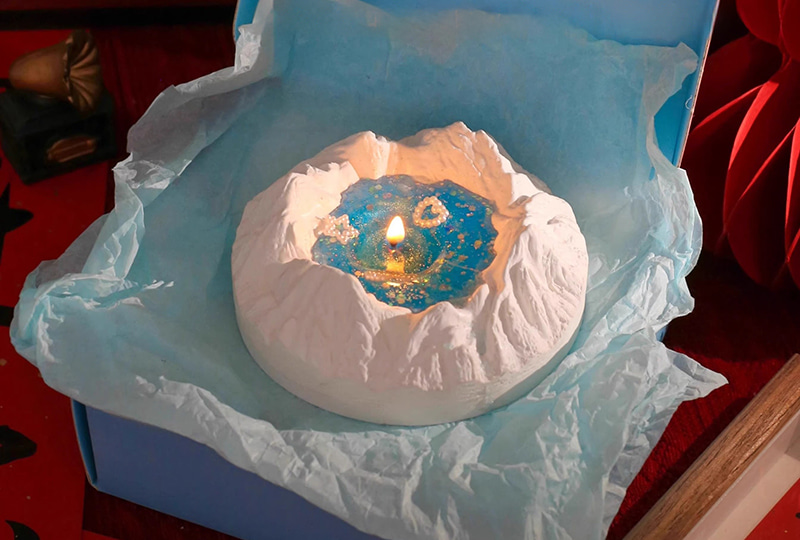 Ensemble de bougies artistiques Glacier Iceberg