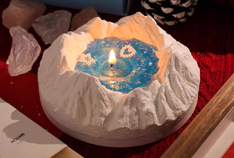 Ensemble de bougies artistiques Glacier Iceberg