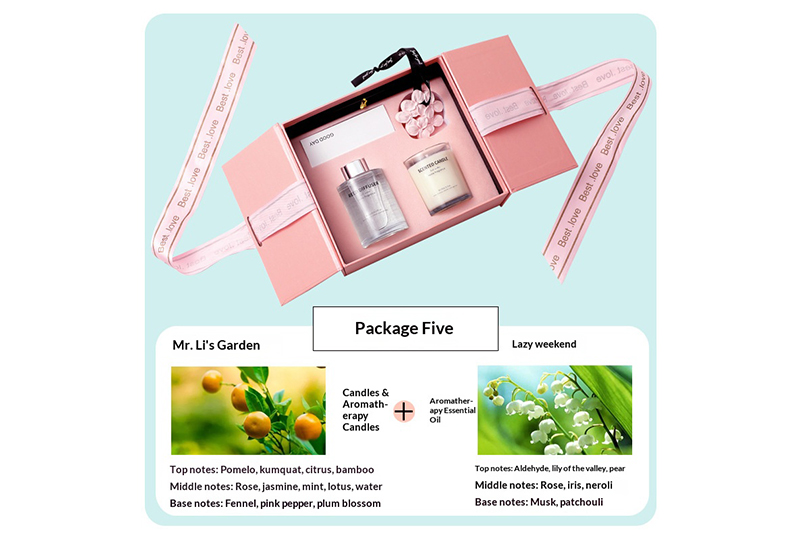Ensemble de bougies et bougies diffuseur à double porte rose blush