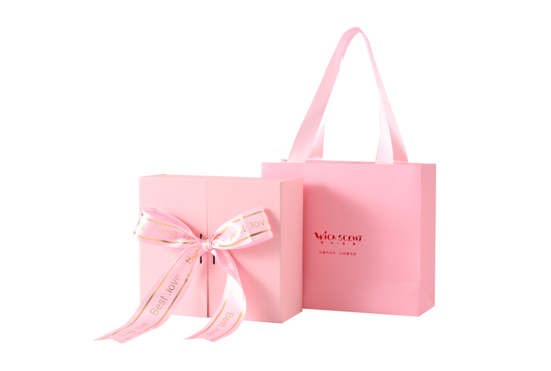 Ensemble de bougies et bougies diffuseur à double porte rose blush
