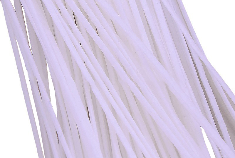 Mèche de bougie en coton pré-onglets avec support adhésif