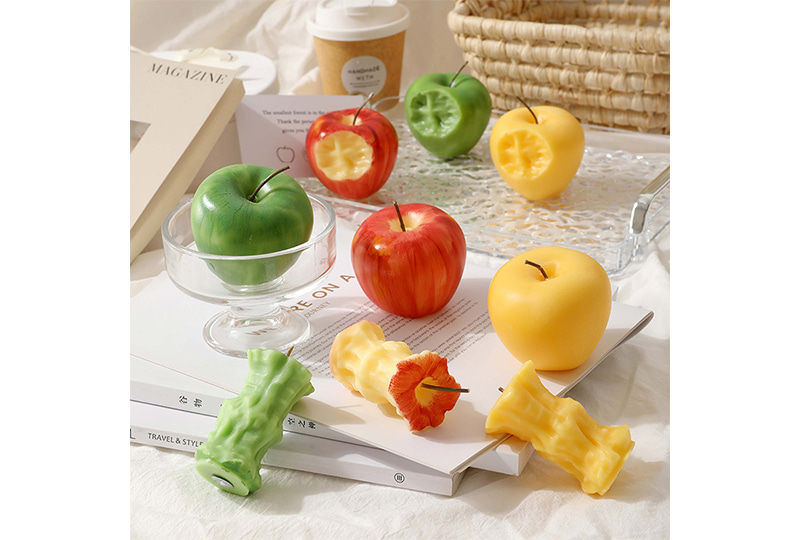Bougie faite à la main de la série Festival en forme de fruit réaliste