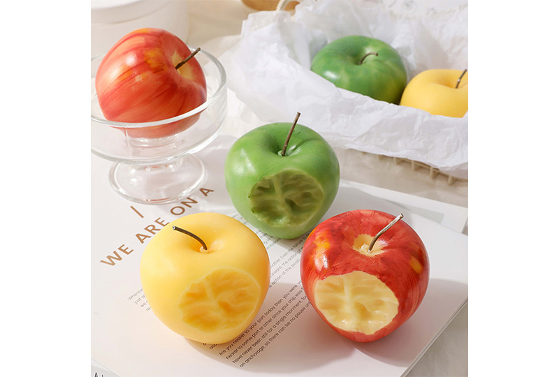 Bougie faite à la main de la série Festival en forme de fruit réaliste