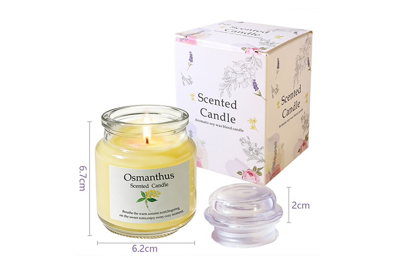 Ensemble de bougies de soja botaniques à 3 parfums — Rose, lavande et osmanthus