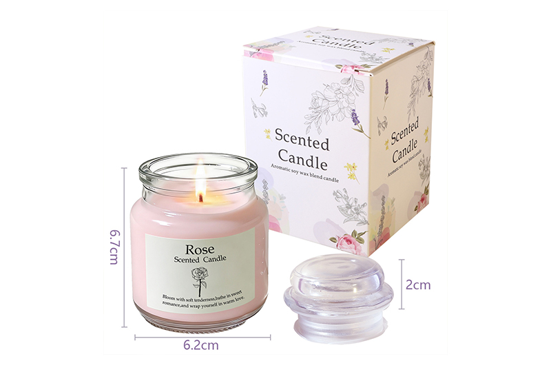 Ensemble de bougies de soja botaniques à 3 parfums — Rose, lavande et osmanthus